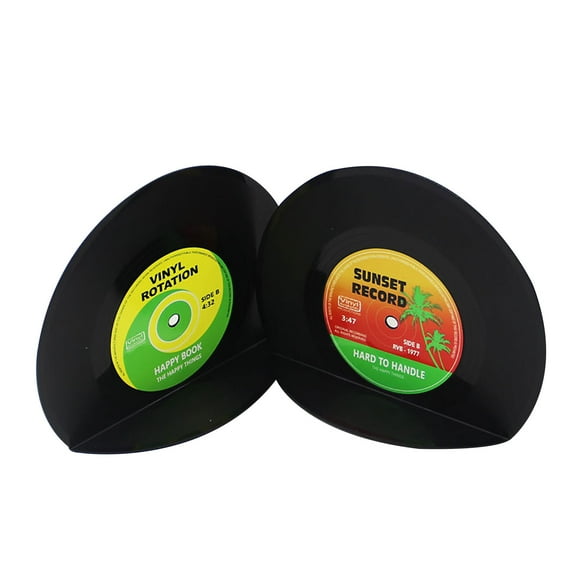 SUSHANG Retro Vinyl Bookshelf Student Mini Bookshelf Reveals Your Unique Personality Bookcase Desk Storage Magazine Holder for Office Home