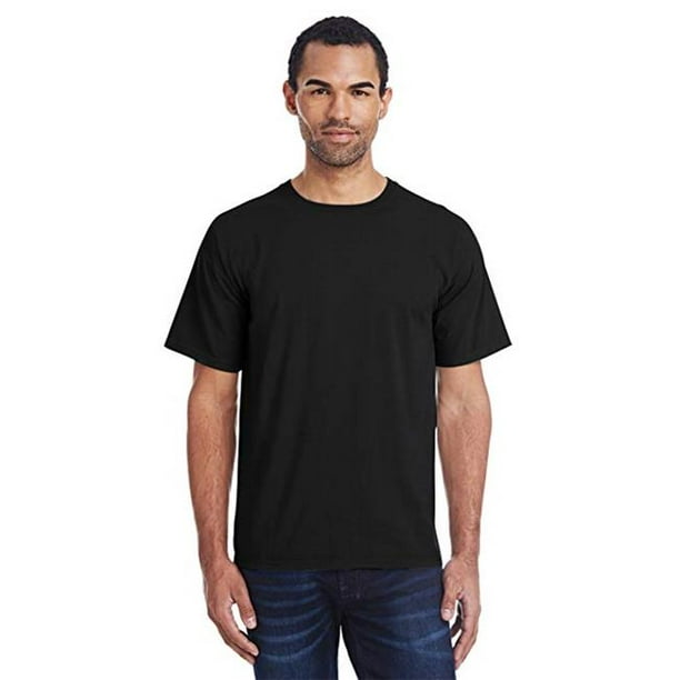 Tee-shirt Manches Courtes Teint pour Hommes; Noir - 2XL