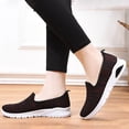thumbnail image 4 of NOKIO Women'S Shock-Absorbing Sports Sneakers Women'S Walking Shoes Women's Soft Orthopedic Shoes Breathable Woven Go Walking Slip On Foam Shoes Arch Support Hands Slip In Sneakers, 4 of 6