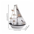 thumbnail image 4 of 4 Adornos De Velero De Madera, Regalo Ideal, Modelo De Velero De Madera Hecho A Mano, Figura De Barco Mediterráneo Para Estudiantes, Sala De Estar, Dormitorio, Baño, 14 Shell White 4 piezas, 4 of 7