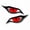 Red3, variant on Lifelike Eye Design Car Decal Stickers for Cars, Motorcycles, Helmets and Laptops, Weather-Resistant