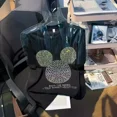 thumbnail image 3 of Camiseta de Mickey de Disney, ropa informal de verano para mujer, nueva camiseta adelgazante de manga corta con estampado de dibujos animados tachonada con diamantes de imitación, 3 of 4
