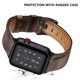 thumbnail image 3 of Compatible con Apple Watch Band 38-40 mm / 42-44 mm, correa de repuesto de cuero genuino compatible con Apple Watch Series 5/ 4/3 /2 /1 Adepaton 2033272-11, 3 of 9