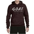 thumbnail image 2 of Wild Bobby, Goat God Over All Things Inspirational/Christian Unisex Graphic Hoodie Sweatshirt, Brown, Medium, 2 of 6