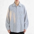 thumbnail image 2 of Mens Solid Oxford Shirt Long Sleeve Dress Shirt Work Casual Button Down Shirts with Pocket, 2 of 9