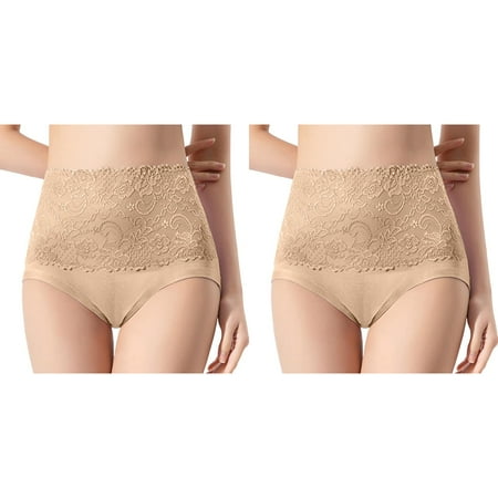 2 Pack Plus Size High Waist Striped Tangas No Show Bikini Custom Thongs Women Underwear Panties Thong Variety Panties Pack Bathing Suits for Senior Women Ruffle Undies for Women Satin Panties for