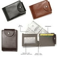 thumbnail image 5 of Luxury Gift Small Money Purses Zipper Wallet Hasp Pull Type ID Credit Card Holder Slim Leather Wallet Money Clip Coin Bag BLACK, 5 of 8