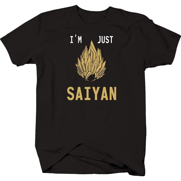 Camisetas gráficas negras de Im Just Saiyan