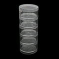 thumbnail image 1 of HLONK ✪ 5 Layer Stackable Bead Containers Small Item Plastic Round Clear Storage Jar Box, 1 of 17