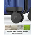 thumbnail image 7 of 20" Expandable Carry on Luggage Lightweight Suitcase with Double Spinner Wheels and TSA Lock, Dark Blue, 7 of 7