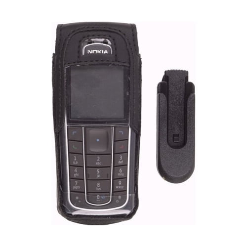 Wireless Solutions Étui en Cuir Haut de Gamme avec Clip de Ceinture Pivotant pour Nokia 6230 (Noir)