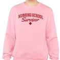 thumbnail image 2 of Nursing School Survivor Sweatshirt Unisex Small Pink, 2 of 5