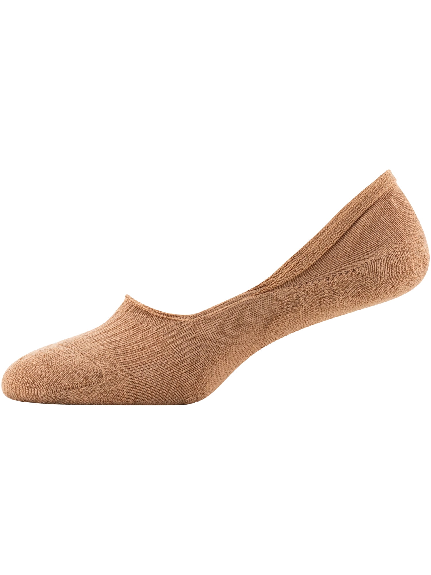 PEDS Women's Cushion Mid Cut Liner No Show Socks Nude, 3 Pairs, Sizes 5-10