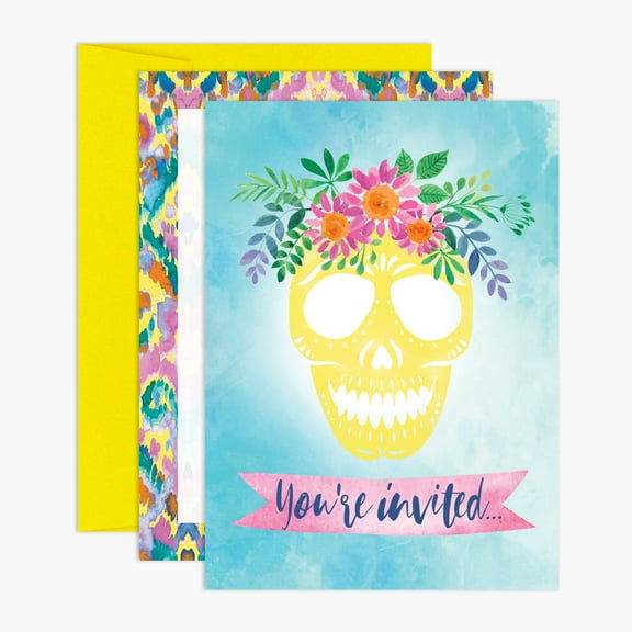 Set of Party Invitations Dia De Los Meurtos