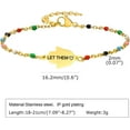 thumbnail image 6 of Let Them Dainty Colorful Beaded Bracelet, Self Worth Motivational Stainless Steel Engraving Tube Bracelets Inspirational Chain Crystal Energy Friendship Bracelet Jewelry for Women Men, 6 of 7