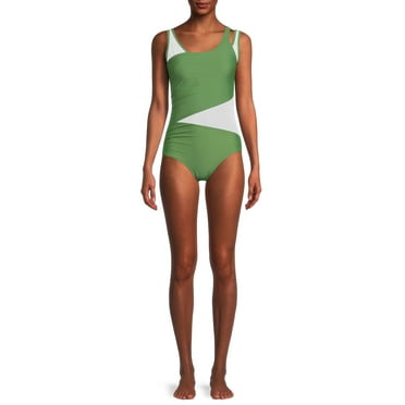 Sporty Racerback Mio One Piece Swimsuit Navy Blue Walmart Com