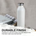 thumbnail image 5 of Life's Easy 20 oz. Stainless Steel Water Bottle, Keep liquids hot or cold, Double Wall Vacuum Insulated Water Bottle , BPA Free, Leak Proof, Spill Proof and Sweat Free (White), 5 of 9