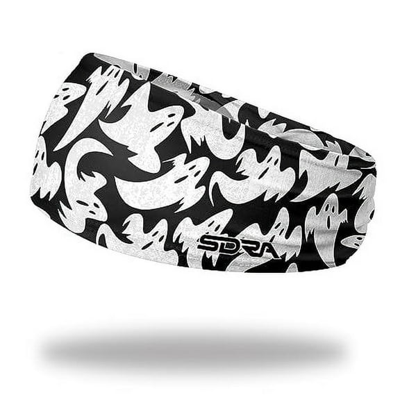 Ghosts Black/White Tapered Headband - Running, Sports, Events and Halloween Parties, it's on for your entire workout!