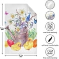 thumbnail image 5 of Happy Easter Kitchen Dish Towels Set of 6 Absorbent Hand Towels, Lint-Free 18"x28" Bouquet Eggs Birds Fast Drying Hanging Dishcloths for Cooking Baking Home Clean, 5 of 7
