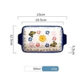 thumbnail image 2 of Creative Hand-painted Rectangular Ceramic Baking Dish Western Food Plate Spaghetti Plate Double Ear Baking Dish Vegetable Plate, 2 of 6