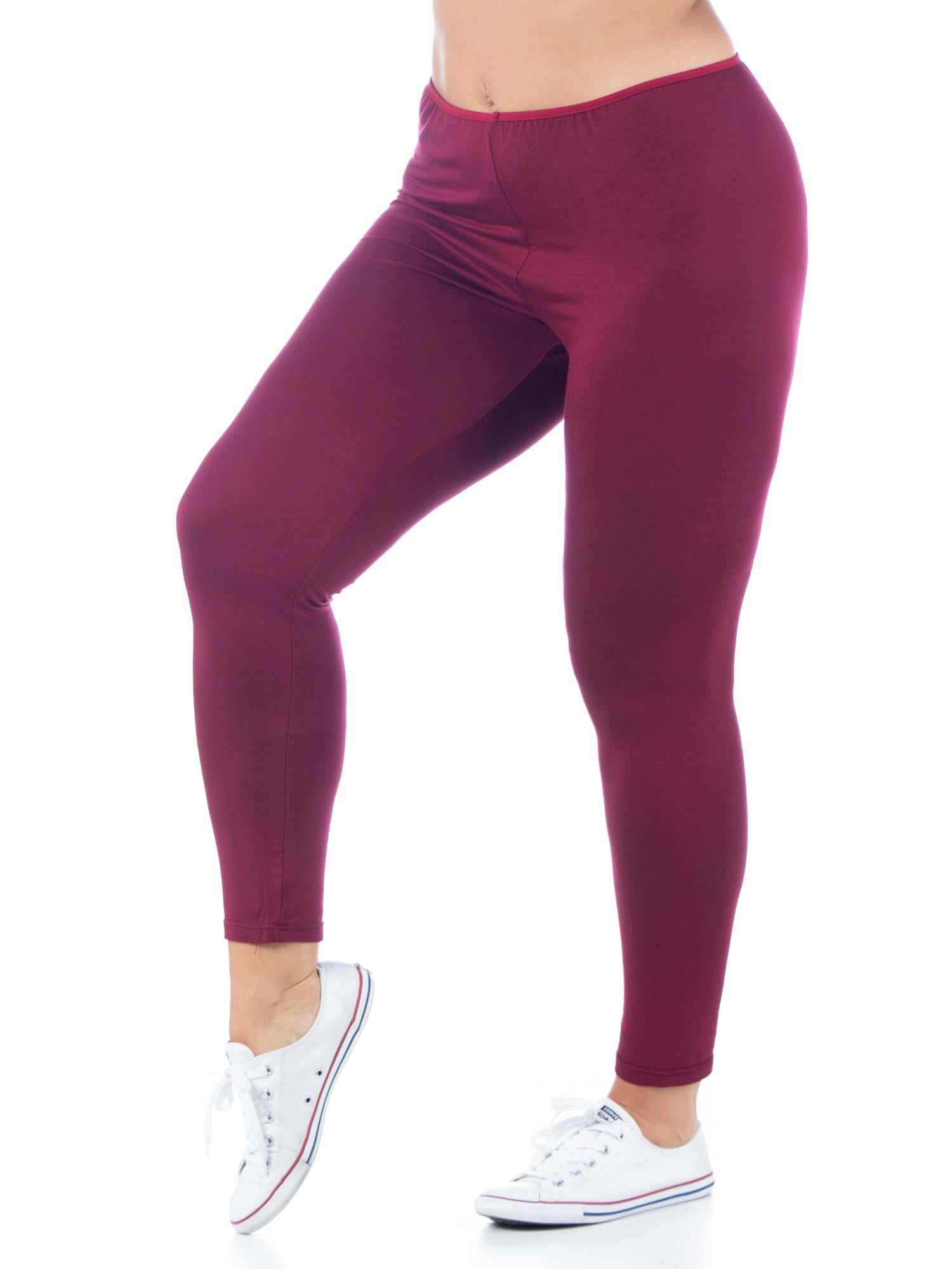 24seven Comfort Apparel Plus Size Comfortable Ankle Length Stretch Leggings