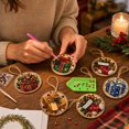 thumbnail image 3 of 6-Pack DIY Christmas Ornaments Kit, No Glue Pearl Sticker Art Set, 3 Inch Round Plastic Baubles with Applicator, Easy Holiday Crafts for Kids Adults Family Tree Decoration Gifts, 3 of 4