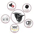 thumbnail image 3 of Ruedas Giratorias con Freno, Ruedas para Muebles de 4 x 50 mm Ruedas de Transporte Rotación de 360 ​​​​°, Ruedas para Trabajo Pesado de hasta 50 KG oso de fresa Electrónica, 3 of 5