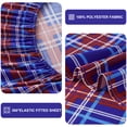 thumbnail image 5 of Jessy Home King 4-Piece Plaid Bed Sheet Set, Soft Microfiber, 14-Inch Deep Pocket, Flat & Fitted Sheet with 2 Pillowcases, Blue Red, 5 of 10