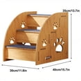 thumbnail image 3 of 100% Solid Wood Pet Stairs, Non-Slip 2‑4 Level Pet Steps with Safety Rails & Ramp Design, Sturdy Pet Ladder for Bed & Sofa, Ideal for Small Medium Dogs, Cats & Senior Pets, 3 of 9