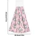 thumbnail image 3 of SKYSONIC 2 PCS Hanging Hand Towels Cartoon Koala Pink Hand Dry Towels for Kitchen & Bathroom,Hanging Towel Set with Hanging Loop, 12"x17", 3 of 6