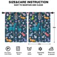 thumbnail image 2 of Blackout Kids Curtains,Colorful Dinosaurs Flowers Border Pattern Childrens Insulated Curtains Set Of 2,Bedroom Essentials,Toddler Room Decor 42"x54", 2 of 5