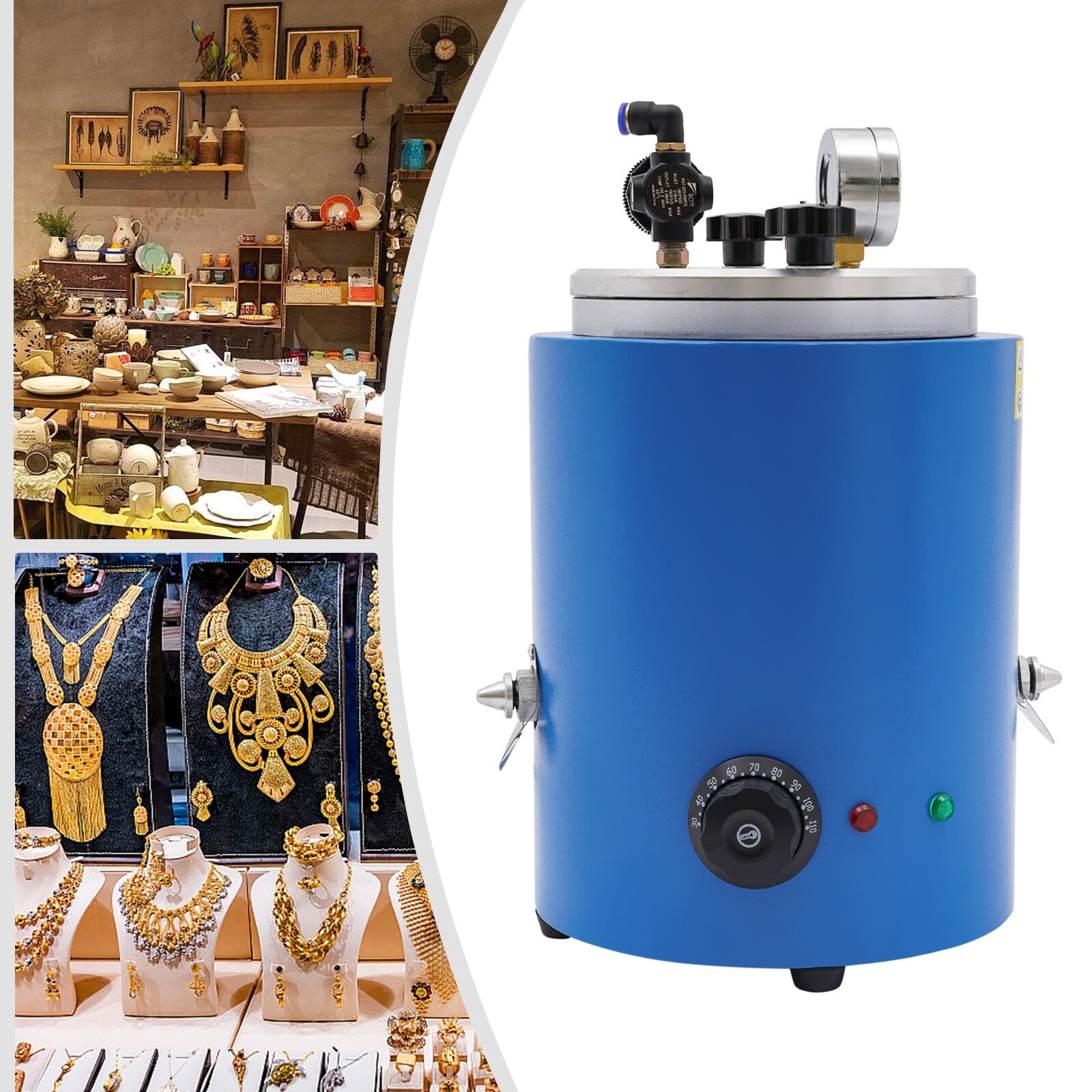 Blue Round 350W Wax Injector Wax molding machine Wax Casting Machine Jewelry Tool for Necklaces