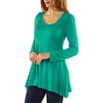 thumbnail image 2 of Women's Long Sleeve Scoop Neck Tunic Top, 2 of 4