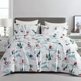 thumbnail image 2 of Mocassi Ultra-Soft 4-Piece Holiday Velvet Plush Flannel Sheet Set - Warm Fuzzy Flannel Fleece with Deep Pockets - High-Quality - Cal King, Skiing Penguins, 2 of 5