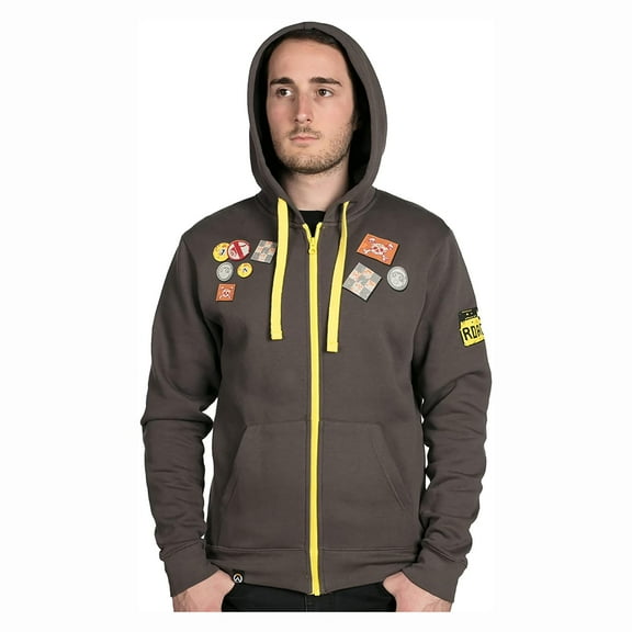 JINX Inc. Overwatch Ultimate Roadhog Grey Zip-Up Hoodie | X-Small Unisex