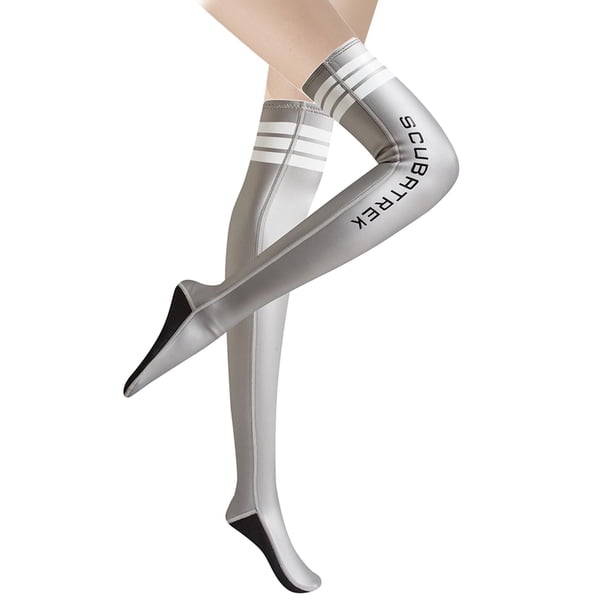 Calcetines de buceo de neopreno de 2 mm para mujer Medias de buceo sobre la para mantener el calor L Cola medias de neopreno