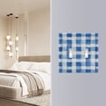 thumbnail image 4 of Yayeee Toggle Light Switch Wall Plate 2-Gang 4.56"x4.48" Decorative Outlet Cover, Blue Plain, 4 of 7
