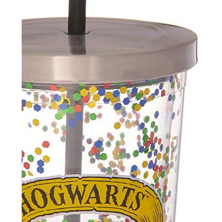 Lot 3 Harry Potter Hogwarts Tumbler Cup W/Straw Coffee Travel Mug