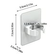thumbnail image 3 of Adjustable Wall Mounted Hair Brush Holder and Dryer Hanger Storage Rack for Organized Bathroom Vanity, 3 of 8