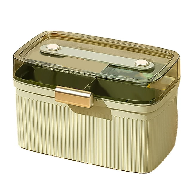 Double Layer Medical Box,Household Medicine Box Portable Portable Medicine Box Medicine Box Elevated Design