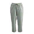 thumbnail image 1 of Pantalón George para Mujer con Roll up Verde Sage Talla G, 1 of 4
