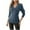 Navy, variant on Sweaters for Women Long Sleeve Tight Knitted Pullover V Neck Buttons Knitwear Casual Soild Tops Gray L