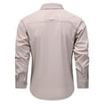 thumbnail image 4 of Men's Long Sleeve Cardigan Button Down Shirt for Outdoor Work and Travel Comfort in All Seasons Workwear Men's Trench Coat Plus Size Winter Cardigan for Men, 4 of 4