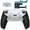 Rubberized White Black - Silver, variant on eXtremeRate RISE4 Plus MAX RMB Back Paddles Kit with Clicky Trigger Stops & Rubberized Grip for PS5 Controller BDM-010 020, Remappable Real Metal Back Buttons Kit for PS5 Controller – White Black