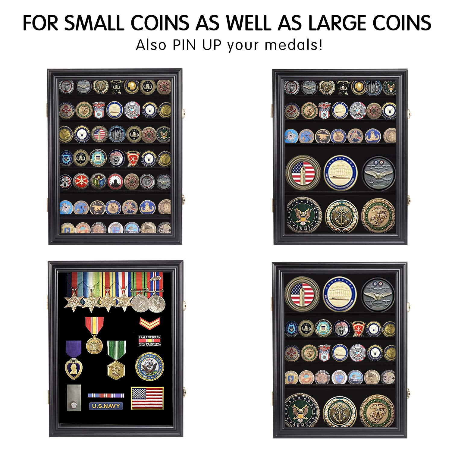 Buy Kinbor Lockable Military Challenge Coin Display Case Coin Shadow