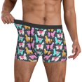 thumbnail image 3 of Men's Boxer Briefs, Colorful Alpaca Soft Comfy Mens Underwear Boxer Briefs Breathable With Widen Waist, 3 of 7