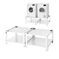 thumbnail image 1 of Pedestal para lavadora y secadora VEVOR, 41 cm de alto, 70 x 70 cm, con estante de almacenamiento, capacidad de carga de 317 kg, patas antideslizantes, ajuste universal, blanco, paquete de 2, 1 of 9