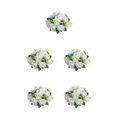 thumbnail image 1 of Ruiboury Exquisite And Elegant Fake Flower Ball Arrangement Bouquet For Beautiful Home Decor Rose Props white 5Set, 1 of 6
