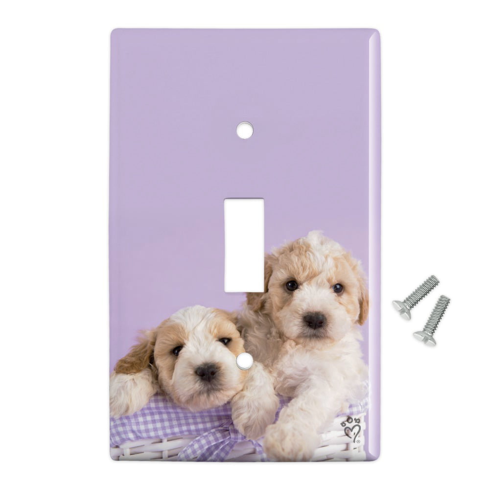 Cockapoo Dog Light Switch Double Plate Cover