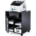 thumbnail image 2 of FITUEYES Printer Stand with Storage Adjustable Shelves, Wood Mobile Cart with Door, Rolling File Cabinet, 2 of 7